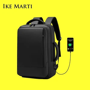 ike marti new backpacks men laptop business bag usb charging male mochila sac a dos waterproof school anti theft travel bagpack free global shipping