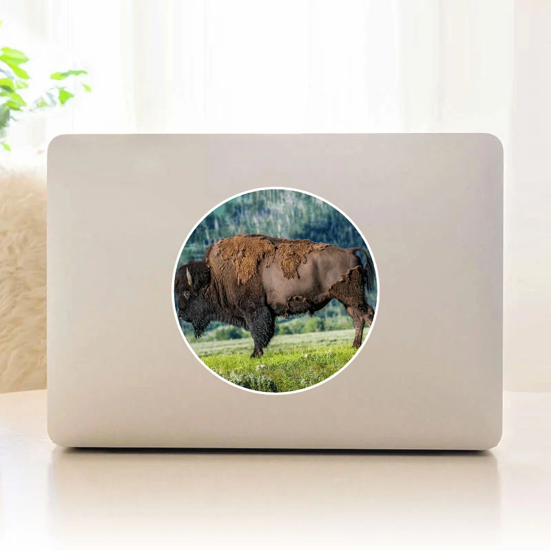 

Американский бизон Йеллоустон США виниловые наклейки для ноутбука/автомобилей/стены/планшета/окна/двери/телефона, наклейки для ноутбука s #...