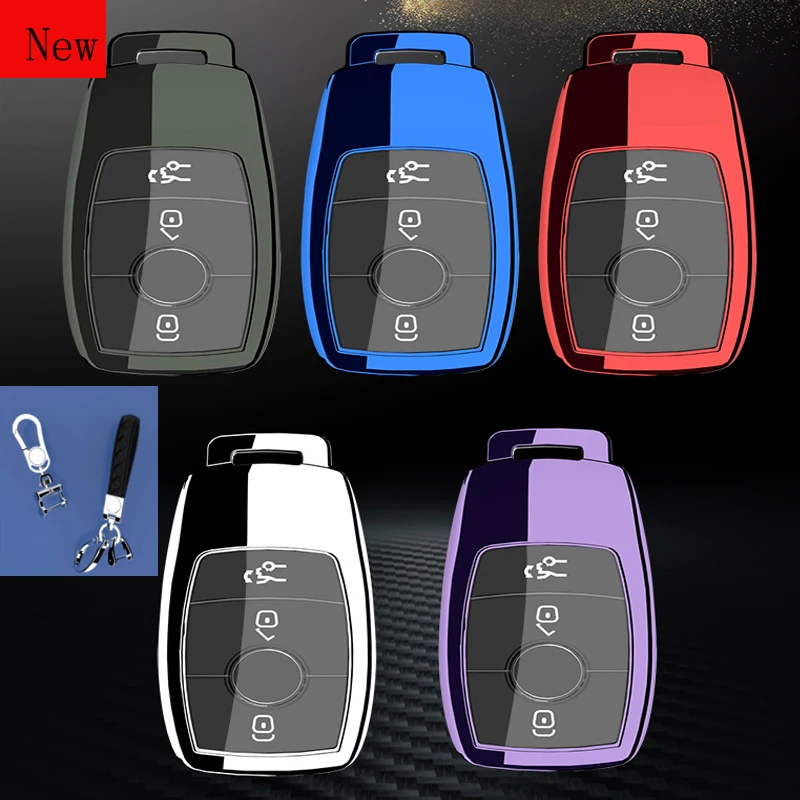 

High-Quality TPU Soft Rubber Car Smart Key Case Cover for Mercedes-Benz E300l C260l C-Class A200l Car Accessories