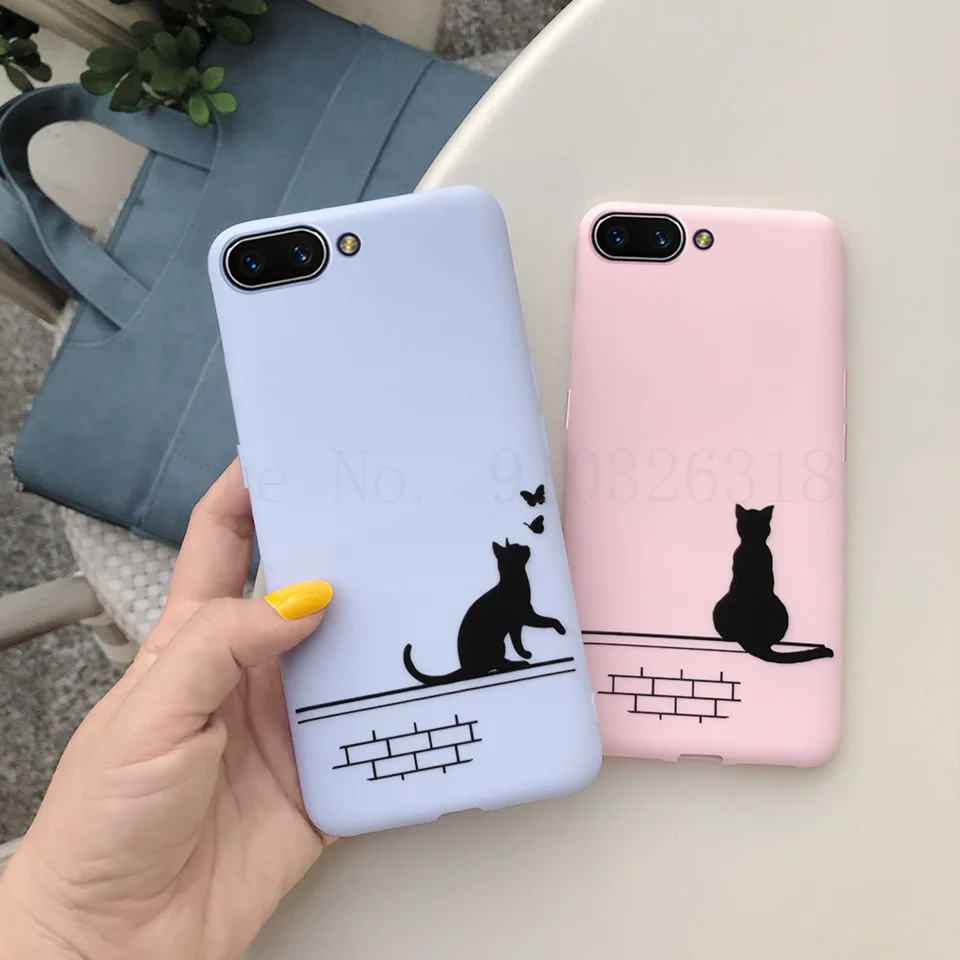 Тонкий матовый чехол из жидкого силикона для Oppo A3s Oppo CPH1803, мягкая задняя крышка из ТПУ с рисунком конфет, чехол для oppo A3s CPH1853 A 3