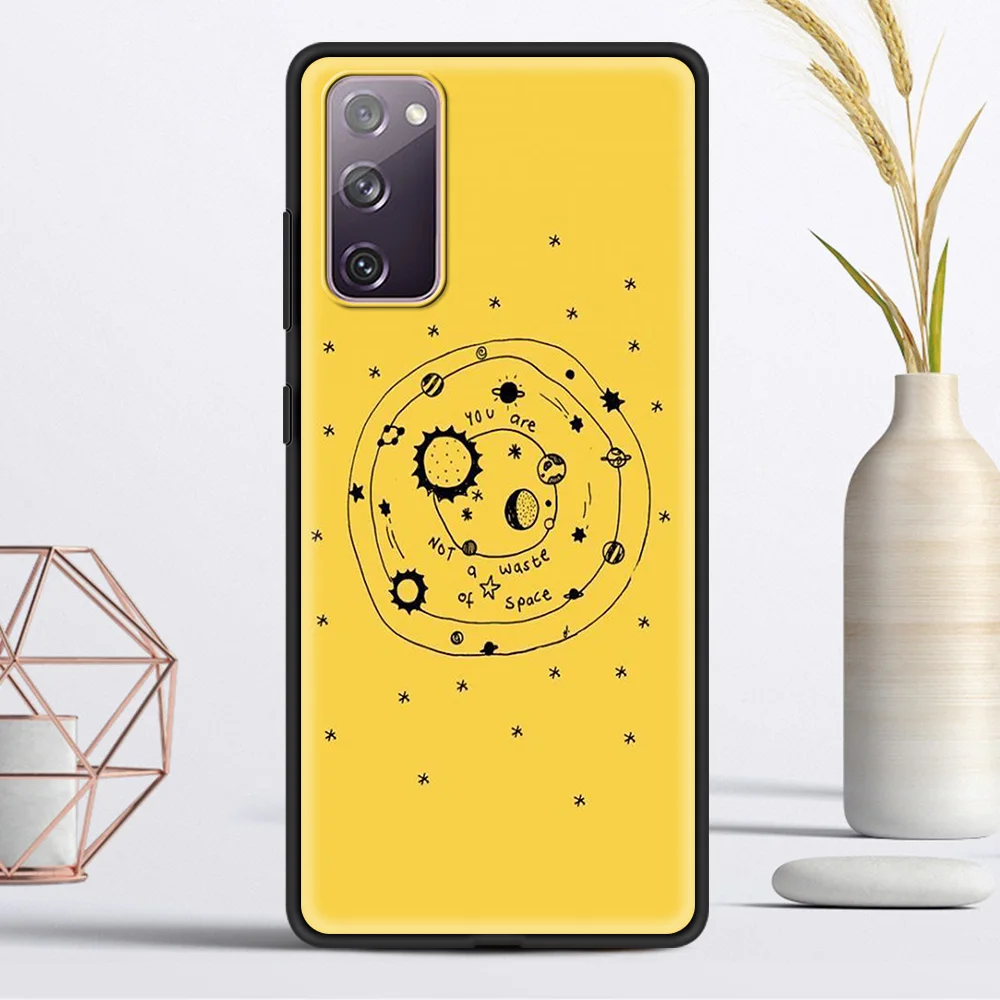

Phone Accessories Cover for Samsung Galaxy S20 FE S21 S20 Ultra S10 Lite S10E S9 Plus 5G Luxury Case Shell Yellow Aesthetic Art