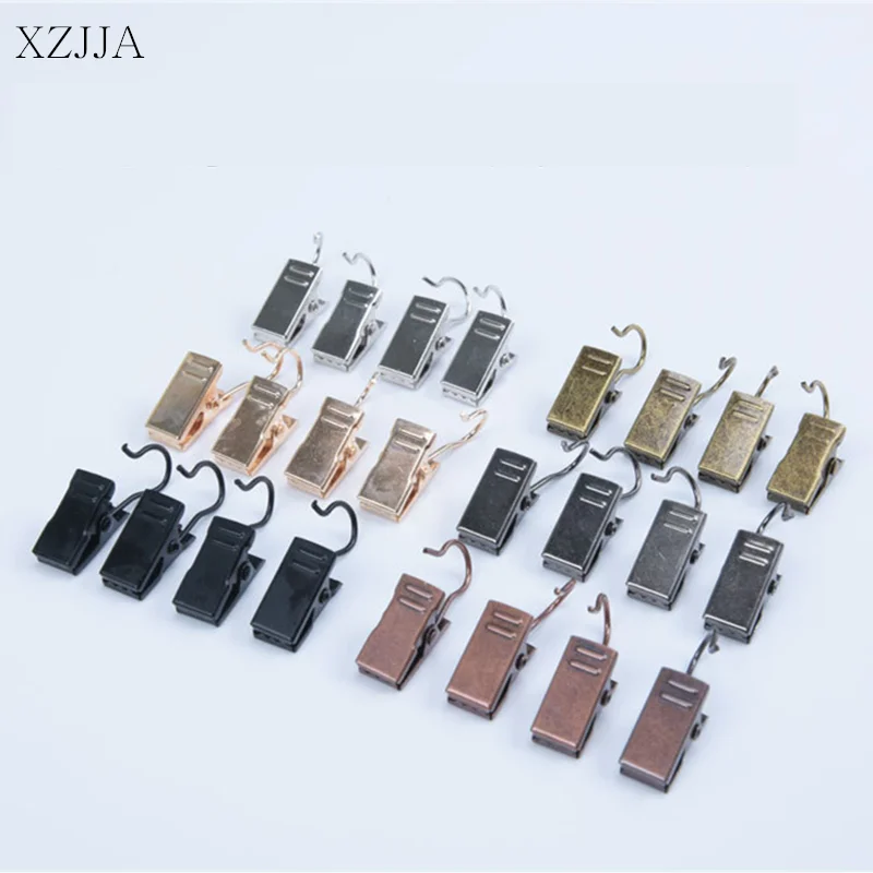 

XZJJA 10/20/30/50Pcs Strong Sturdy Metal Curtain Clips Shower Hooks Living Room Curtain Accessories Clamps Drapery Clips Holder