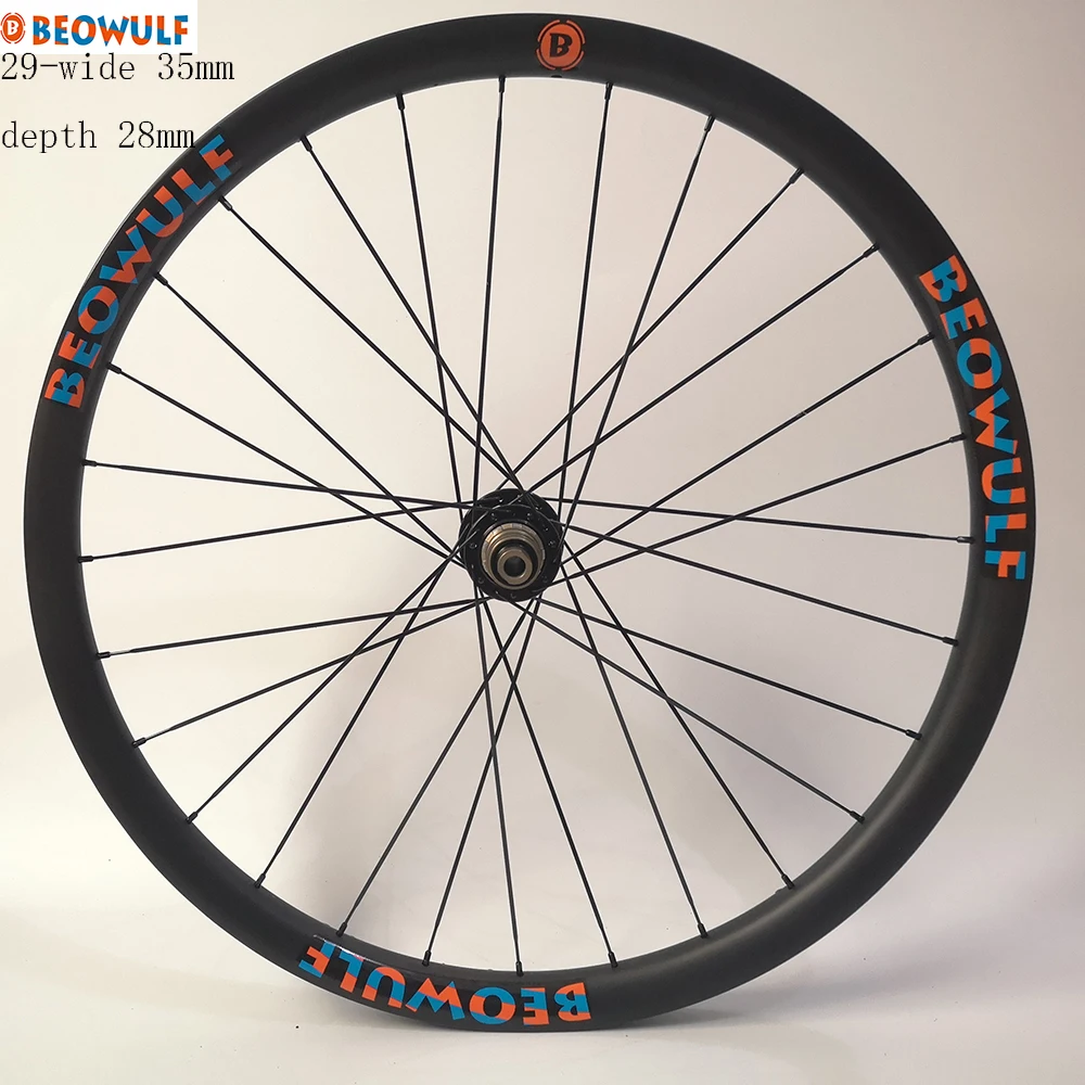 29er 35mm carbon MTB wheel clincher tubeless wheelset Mountain Bike Wheels 6 bolts disc break super light Hookless BOOST HUB | Спорт и