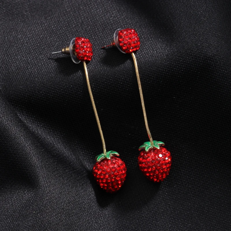 Ztech 2020 новый стиль моды темперамент красный кулон корейский длинный Вишневый