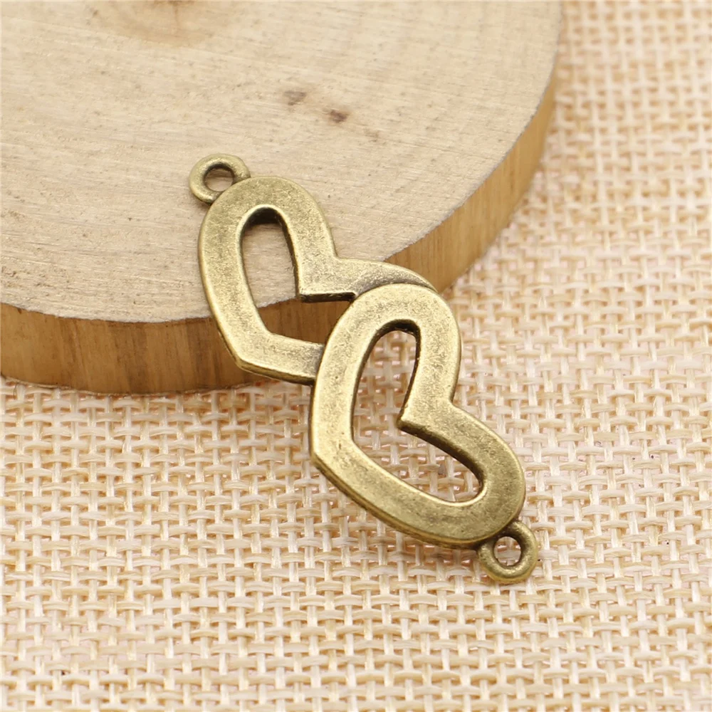 

20pcs 40x15mm antique bronze Forever knot concentric connector charms diy retro jewelry fit Earring keychain hair card pendant