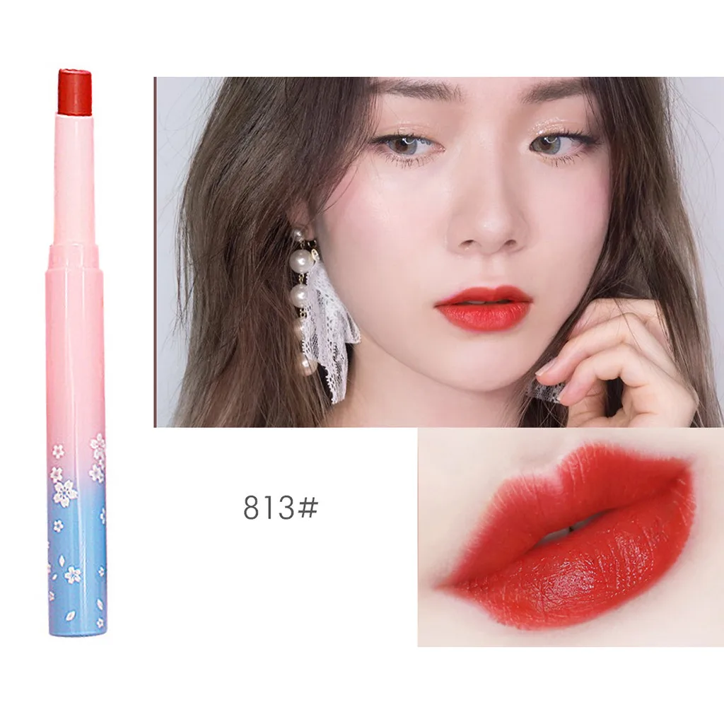 Долговечная натуральная водостойкая губная помада Милая Красная мягкая |