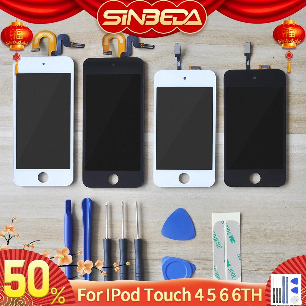 Sinbeda, лучшее качество, для iPod Touch 4, 5, 6, 6th, ЖК-сенсорная панель, стеклянный датчик, дигитайзер, сборка для iPod Touch 5, 5th, ЖК-дисплей