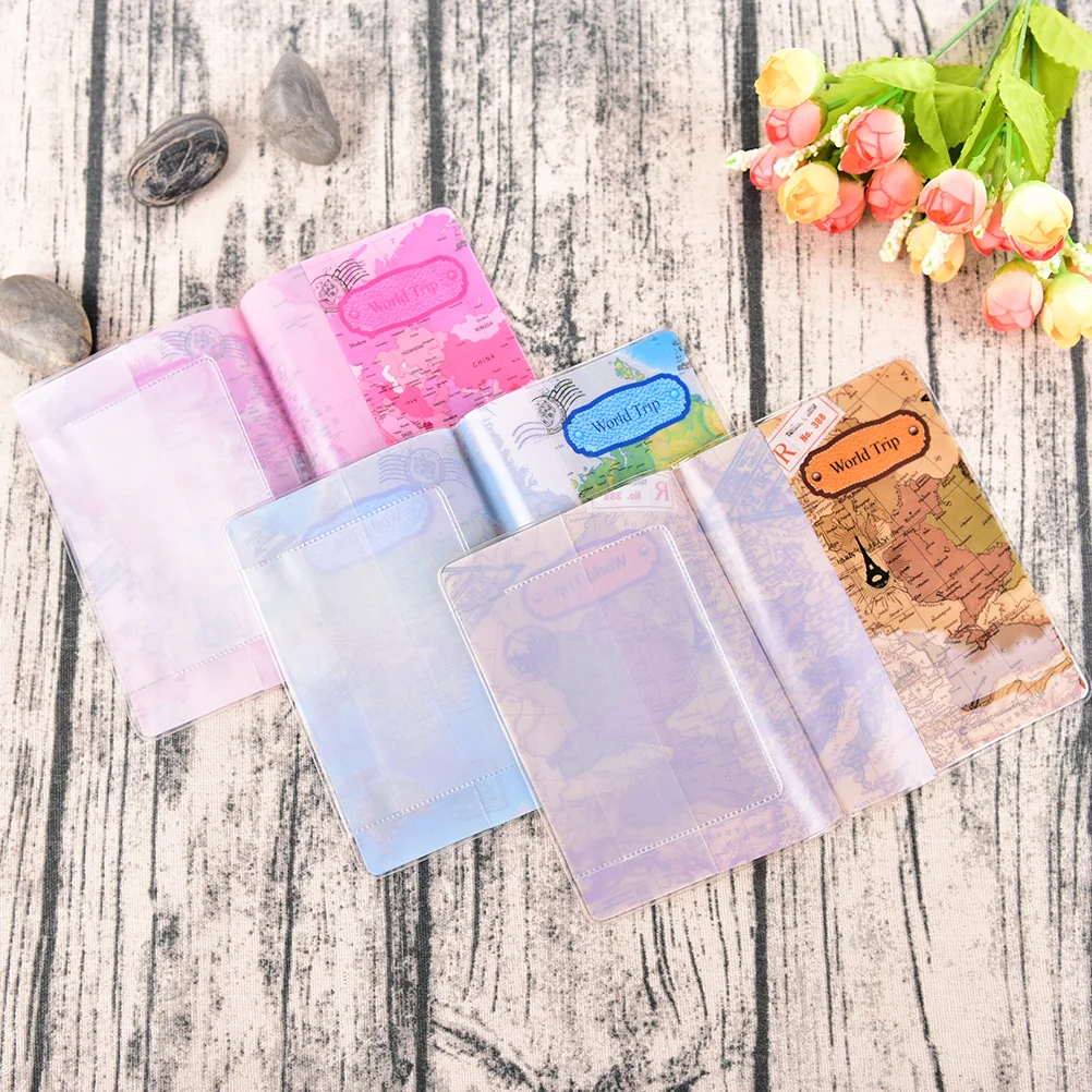 Обложка для загранпаспорта World Trip мужчин бумажники паспорта из ПВХ кожаная сумка