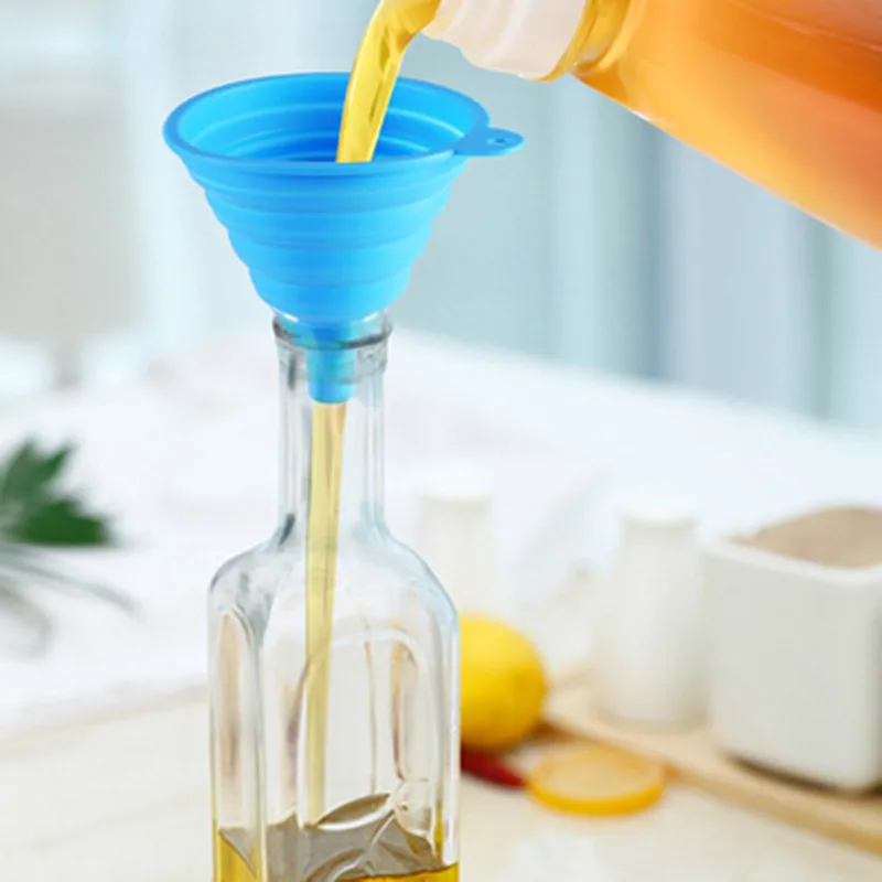 

Car Auto Engine Funnel Gasoline Oil Fuel Petrol Diesel Liquid Washer Fluid Change Fill Transfer Universal Collapsible Silicone