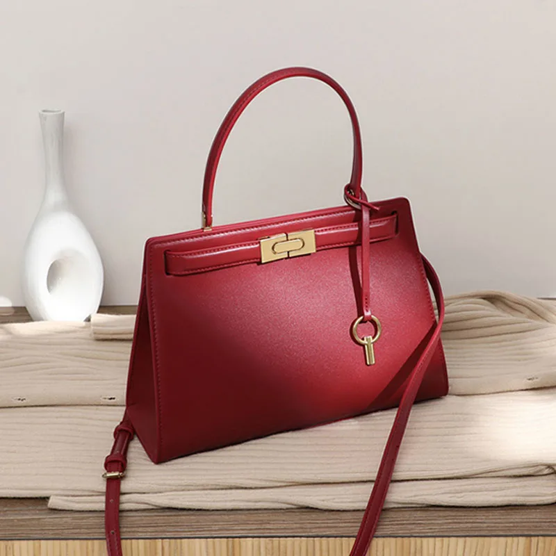 

New trendy leather bridal wedding bag handbag fashion all-match single shoulder messenger bag Genuine Leather Designer Handbags