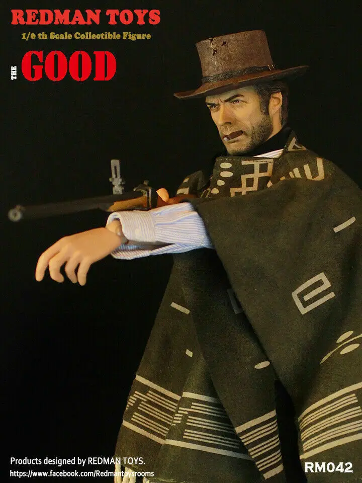 

West Cowboy REDMAN TOYS 1/6 Scale RM042 The Good The Cowboy Action Figure Collectible Dolls Full Set Solider Action Figure