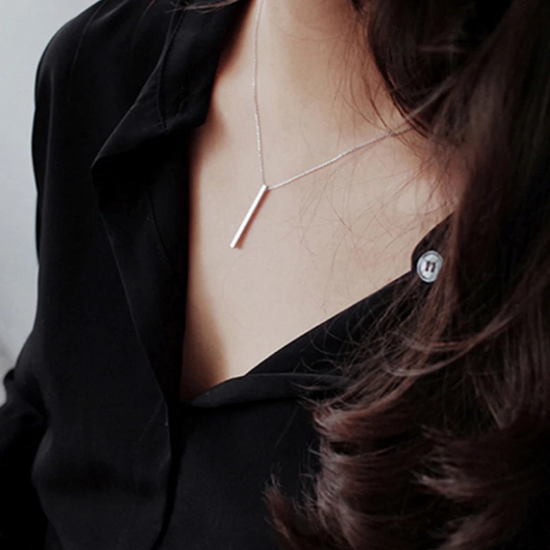Минимализм F.I.N.S корейское простое колье из стерлингового серебра S925 пробы с