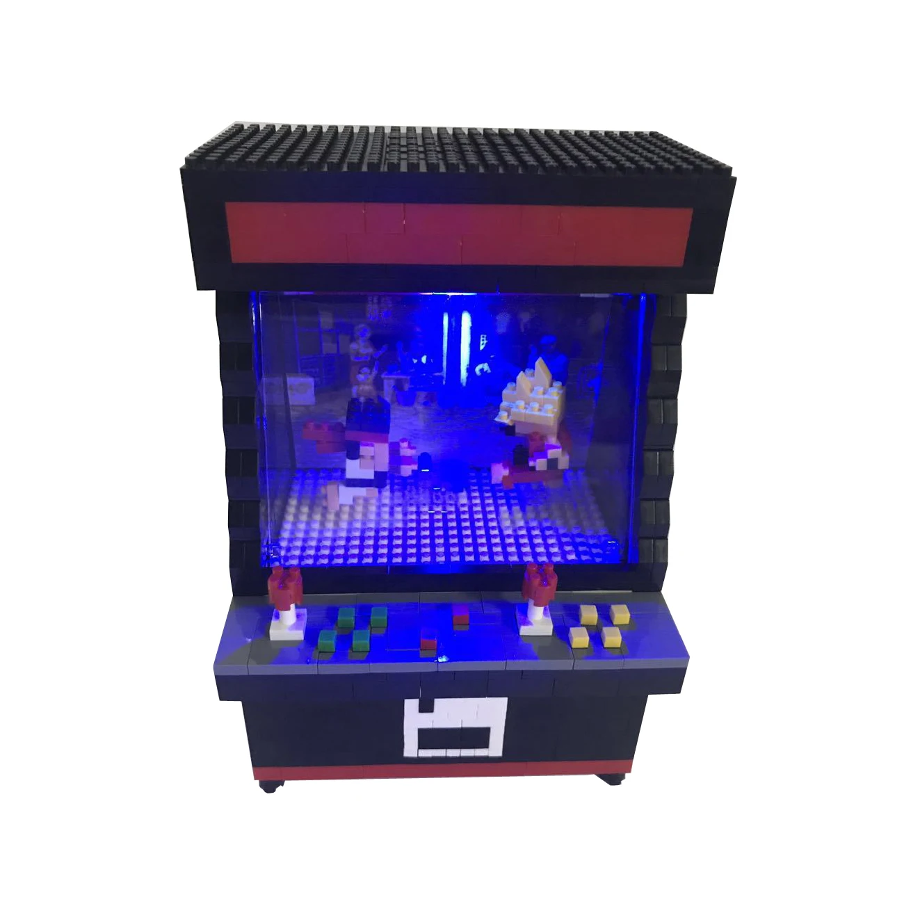 Хит продаж lepining creators Street Arcadegame Fighter mini micro diamond строительные блоки со светодиодным