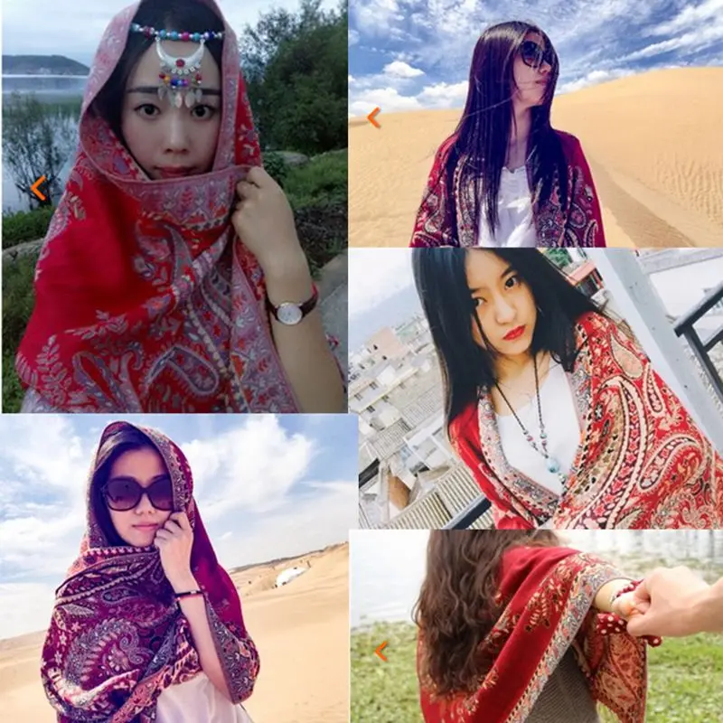 Все Матч утолщенной в этническом стиле Стиль Женская шаль Сезон весна осень