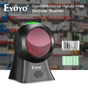 Eyoyo EY-7100 1D/2D Desktop Barcode Scanner Omnidirectional USB Wired
Barcode Reader Platform Scanner Automatic Sensing Scanning