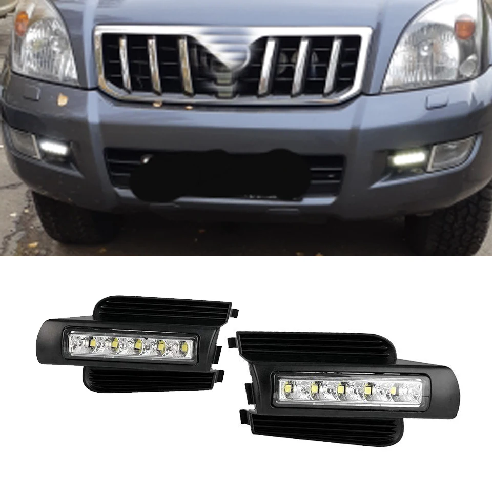 Для Toyota Prado 120 FJ120 LC120 2003 2009 E4 Marked Автомобильный светодиодный DRL светильник