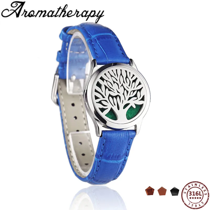 Арома кожаный браслет часы из нержавеющей стали продукт ювелирные изделия