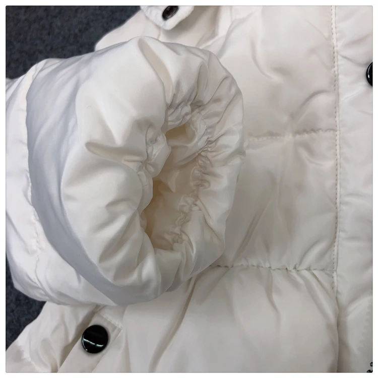 Длинное зимнее пальто для девочек утепленная куртка с капюшоном на талии Модное