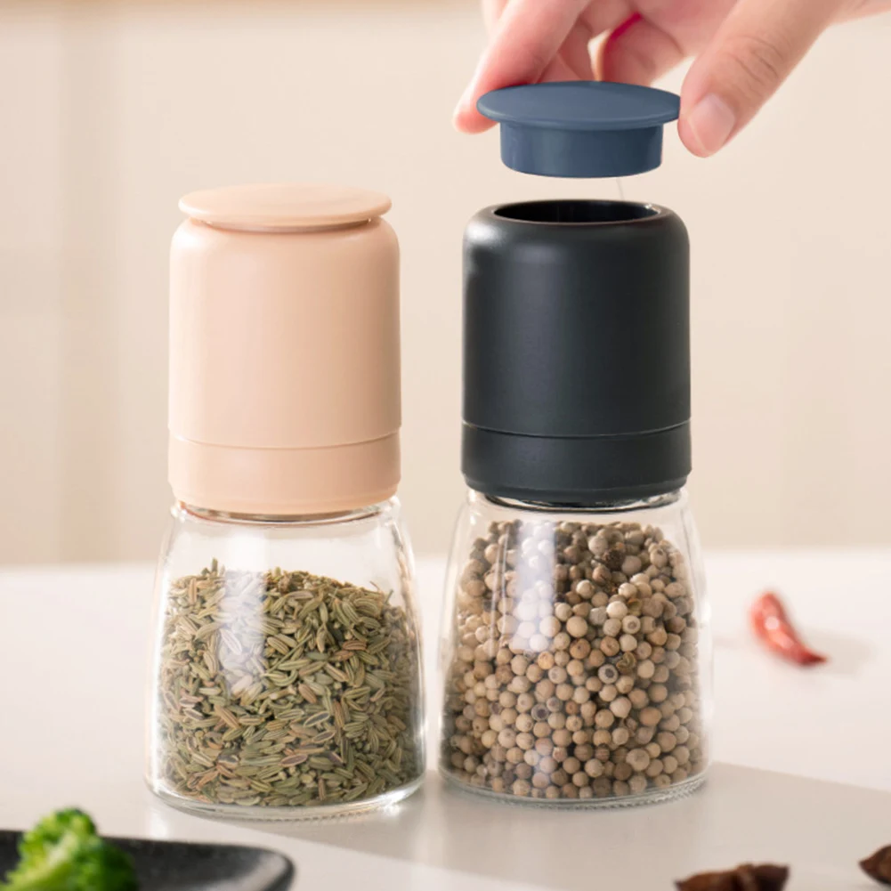 

1/3 PCS Tainless Steel Salt And Pepper Mill Manual Food Herb Grinders Spice Jar Containers Kitchen Gadgets Spice Bottles Glass