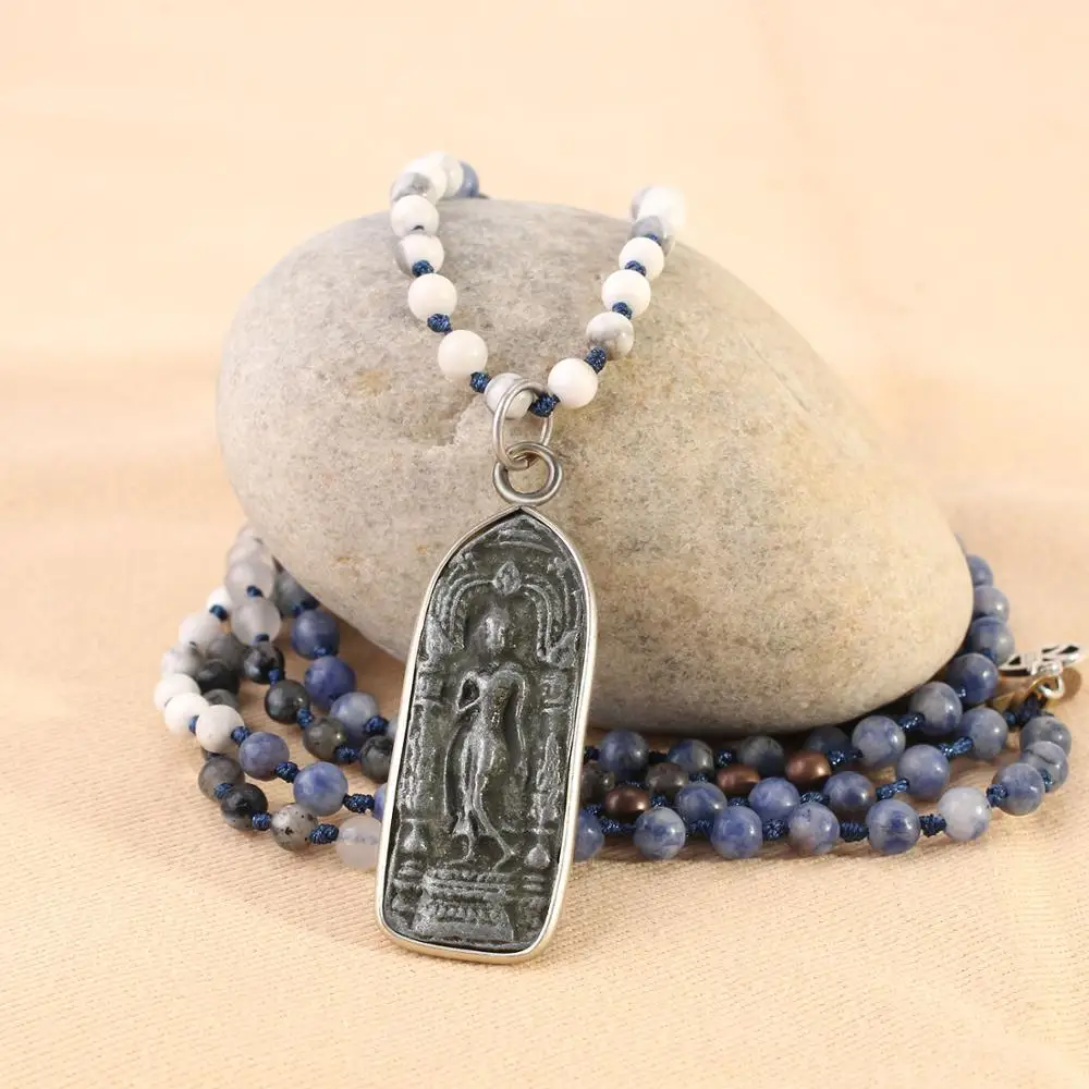 Ожерелье KELITCH Boho ювелирное изделие резной кулон Будды счастливый амулет ожерелье