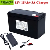 12v 15ah 18650 lithium battery pack built in 10a 20a sprayer surveillance camera backup power solar battery 12 6v 3a charger