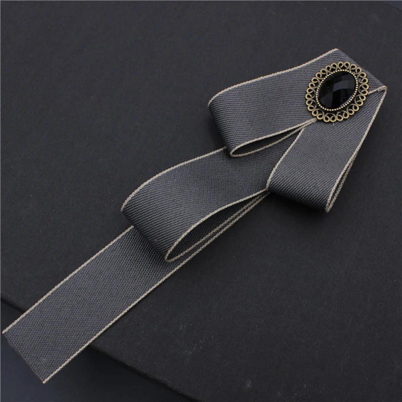 Британский стиль Платье рубашка блуза с воротником и бантом из ленты галстук