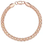 Браслет-цепочка унисекс под розовое золото 585 пробы, 5 мм
