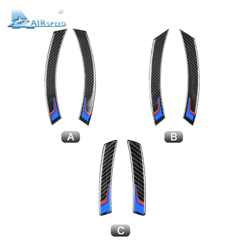 Airspeed 2 шт. углеродное волокно колеса протектор Автомобильный бампер наклейка