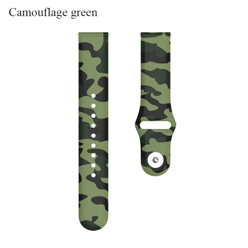 Camouflage green BOORUI pulsera amazfit ремешок bip силиконовая смазка 20 мм ремешок для часов Ремешок для наручных часов для xiaomi huami amazfit bip темп lite ремень 20 мм - Цвет: Camouflage green