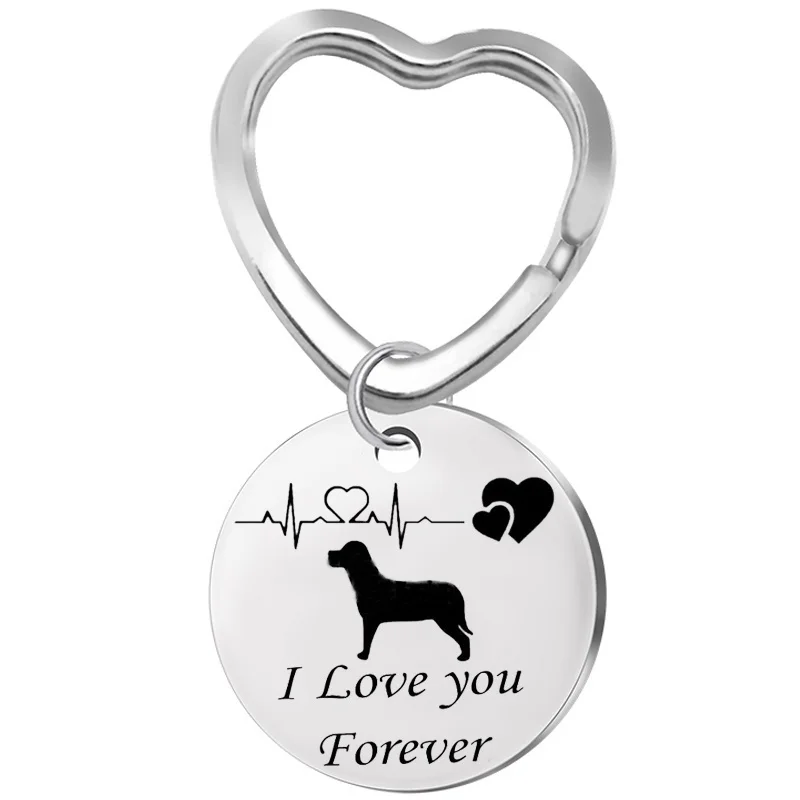 Лидер продаж 2020 брелок для ключей с надписью I Love You Forever из нержавеющей стали в