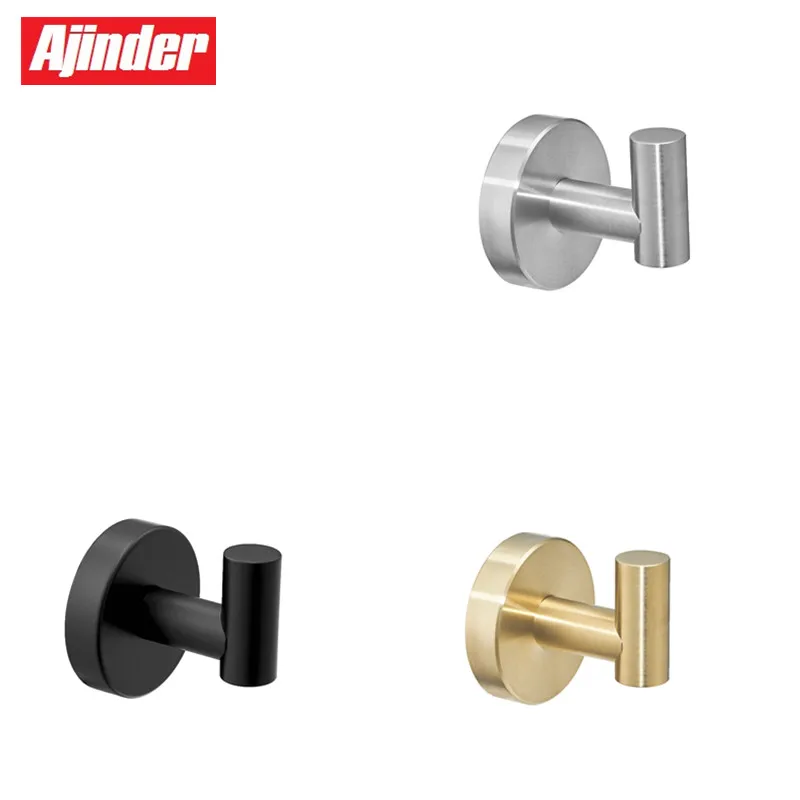 Крючок для халата из нержавеющей стали настенный крючок полотенец черный