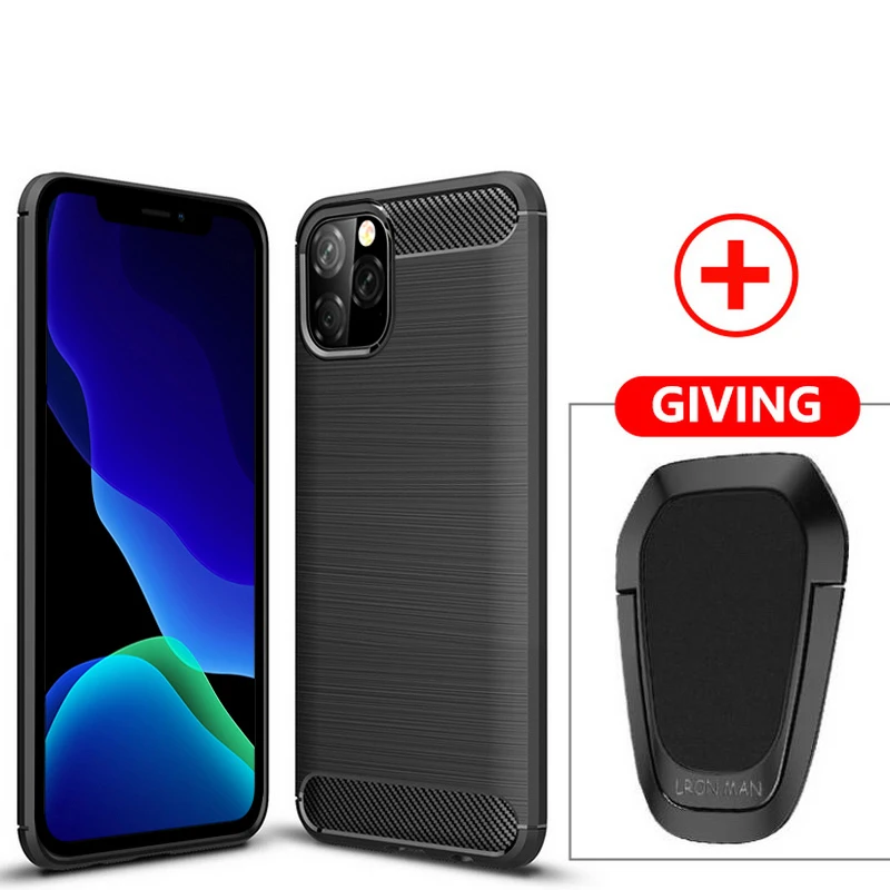Роскошная кисть Чехол для iPhone 11 X XR XS Max 6 6S 7 8 Plus автомобильный магнитный держатель кольцо мягкий для samsung Note 9 8 S9 Plus A6 A8