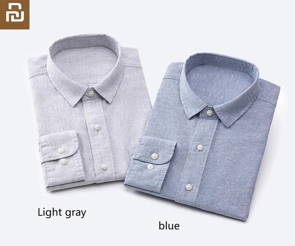 

Youpin 90 FUN man casual cotton shirt Refreshing Comfortable Short sleeve Breathable Summer casual solid color clothes men