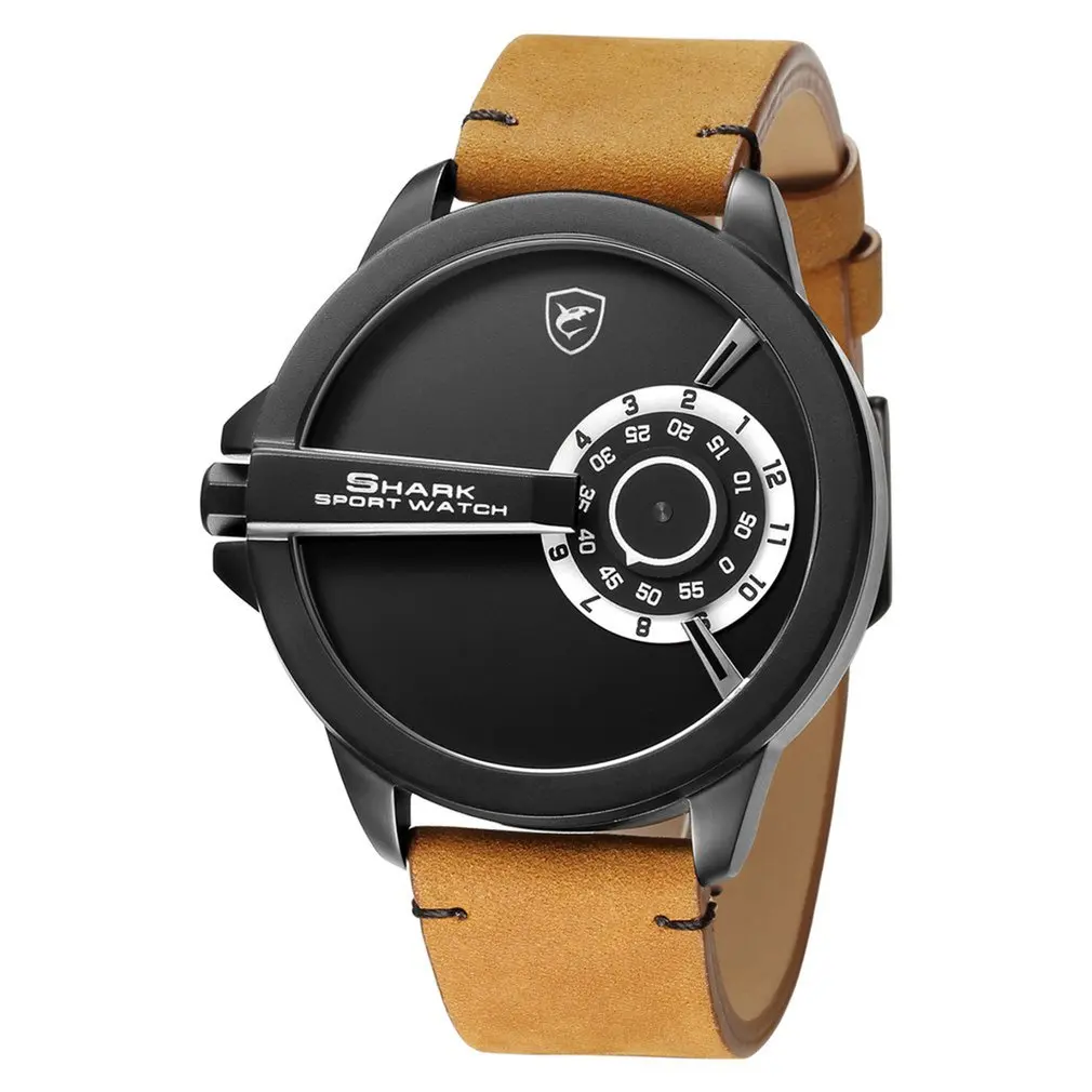 Новые спортивные часы SHARK с поворотным циферблатом специальный дизайн кварцевые