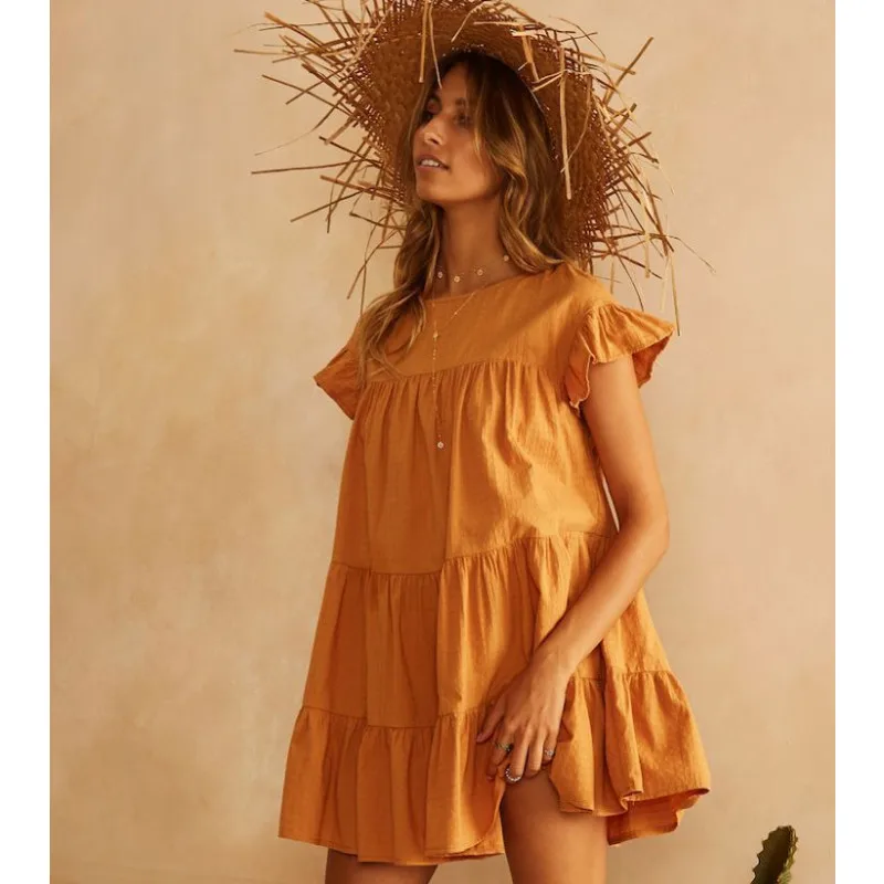 Большой размер Женский Белый сарафан с оборками 2019 летнее повседневное женское