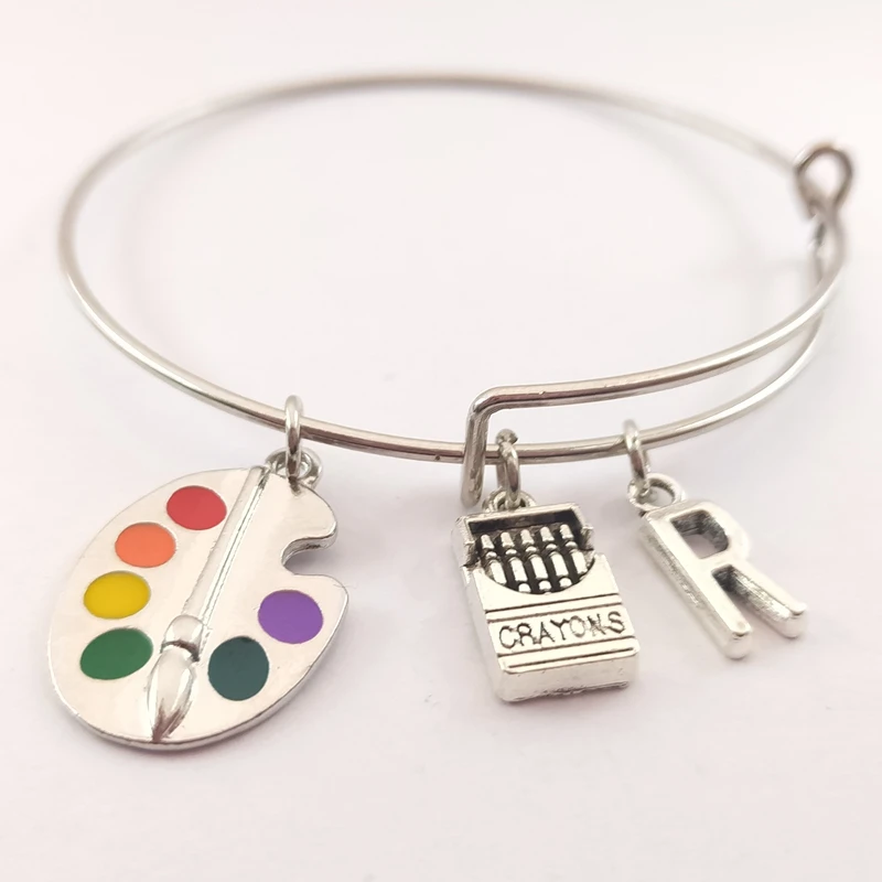 2020A Z модная доска для рисования и кисть письма серебряные подвески браслет