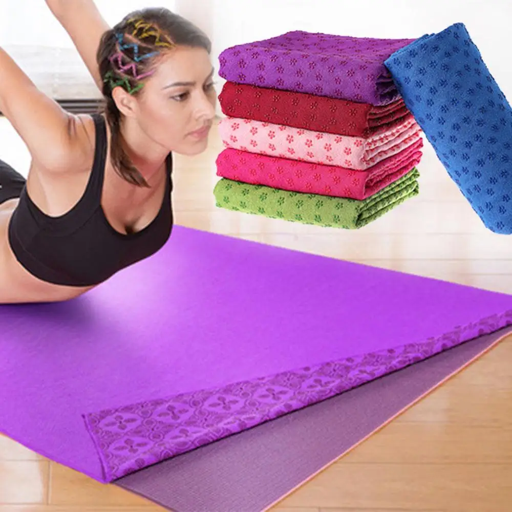 2019 Новинка 183*63 см портативное Полотенце Для Йоги Нескользящие впитывают воду