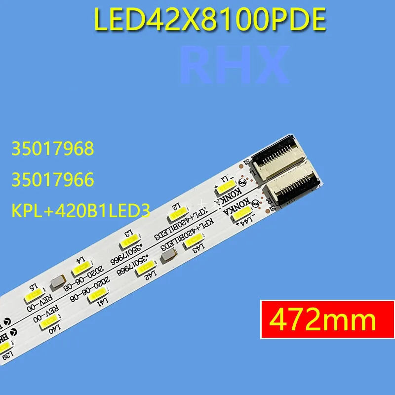 

42inch aluminium 100%new LCD TV backlight bar Konka LED42X8100PDE 35017471 35017472 PK+420B1LED3 44LED 472MM