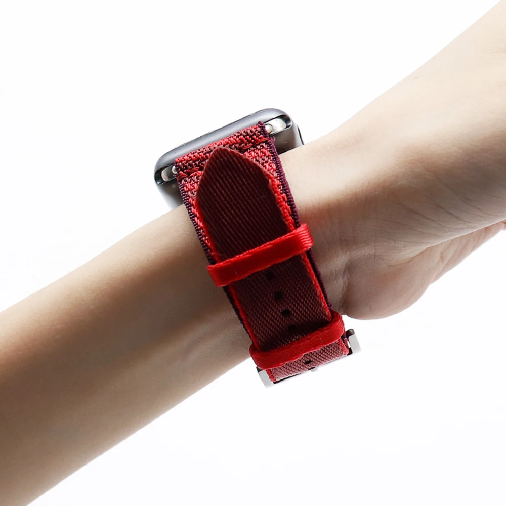 

Jumping Single Tour Nylon Braid Strap For Apple Watch Band 38mm 42mm 40mm 44mm Breathable Band For iWatch Series 6 SE 5 4 3 2 1