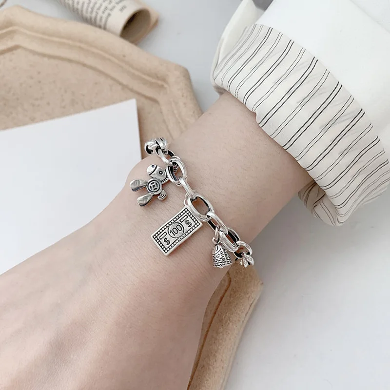 Женский браслет с биркой в виде головы рыбы и лошади | Украшения аксессуары