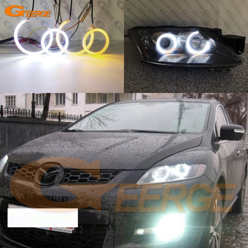 

For Mazda CX-7 cx 7 2006 2007 2008 2009 2010 2011 2012 Ultra Bright SMD LED Angel Eyes halo rings Day Light turn signal light
