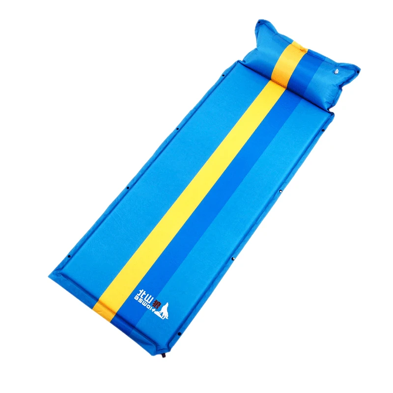 

BSWOLF Mat with Pillow Glue Inflatable Outdoor Moisture-Proof Pad Mattress Single Person Inflatable Mattress