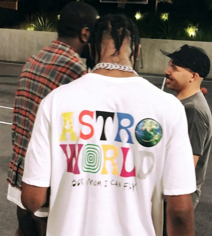2018 Новая мода футболка мужская хип-хоп Для женщин Трэвиса Скотта ASTROWORLD футболки