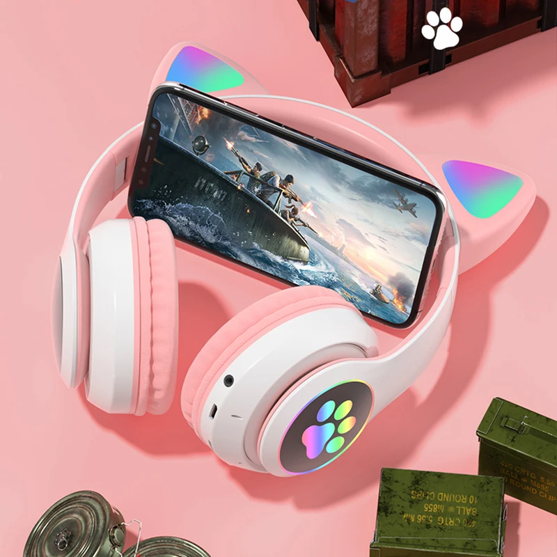 Лампа-вспышка VAORLO с милой кошкой Bluetooth стерео микрофоном поддержка TF-карты