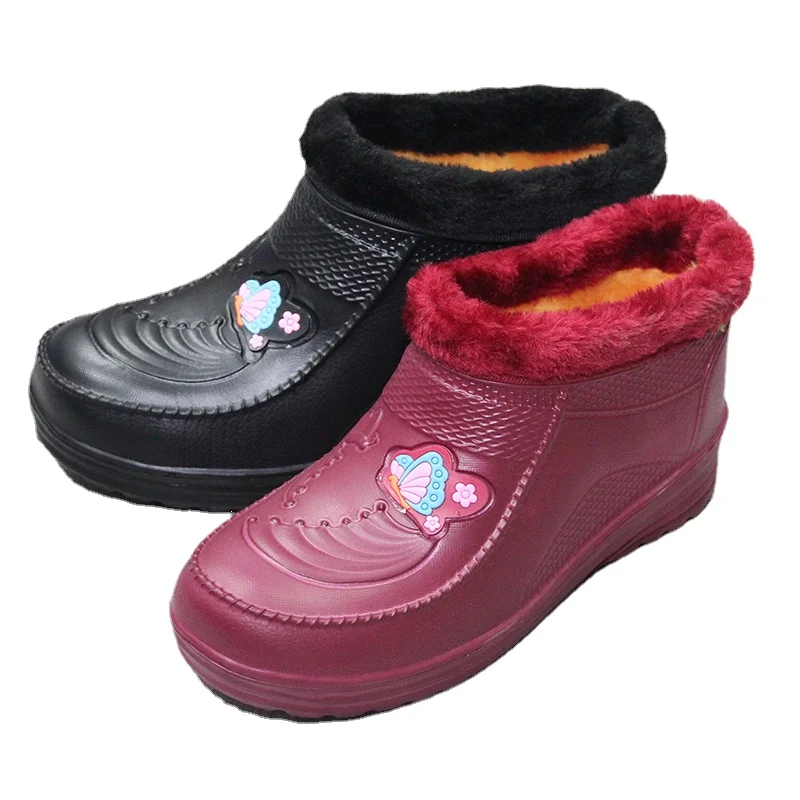 

Foam Cotton Rain Boots Winter Waterproof Warm Portable Light Shoes Oil-proof Kitchen Car Wash Cold Storage Work Shoes 37-45