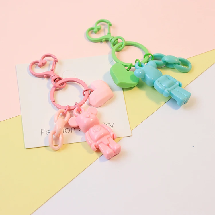 DIY смешанные цвета аниме мультфильм Popobe мрачный медведь подвеска из смолы