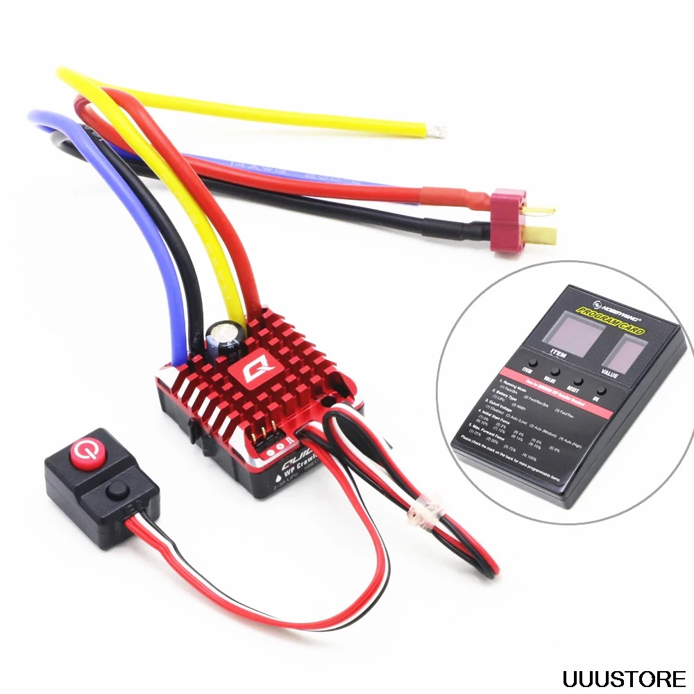 Водонепроницаемый Матовый контроллер скорости ESC Hobbywing quirun 1080 80A с программной