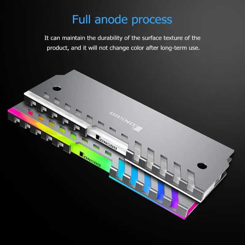 Jonsbo 2 шт. RGB 256 цвет автоматическое изменение ram памяти охлаждающий жилет 3pin DC12V Настольный алюминиевый охладитель из сплава жилет для нескольких палочек