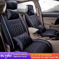 new universal full set car seat covers fit for 5 seats sedan suv pu leather surrounded auto chair cover car interior accessories