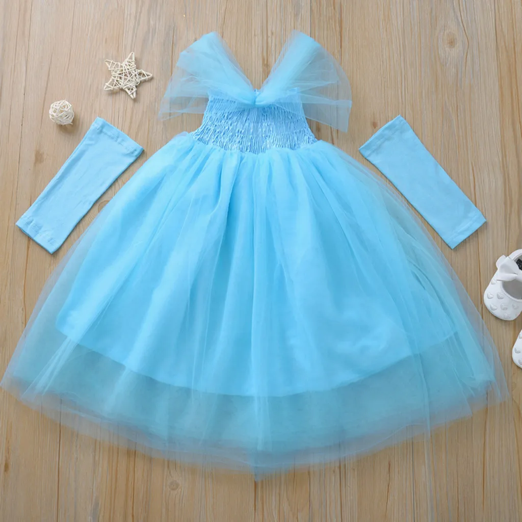 Mesh Baby Girl Dress Princess Bridesmaid Pageant Gown Birthday Party Wedding cute dress Robe de fille | Детская одежда и обувь